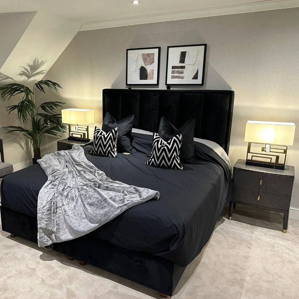 Darcy Ebony Bedside Table - Luxury Interiors