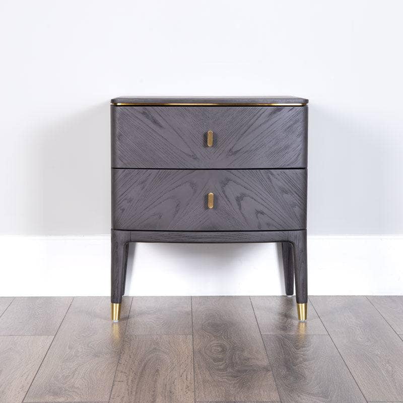 Darcy Ebony Bedside Table - Luxury Interiors