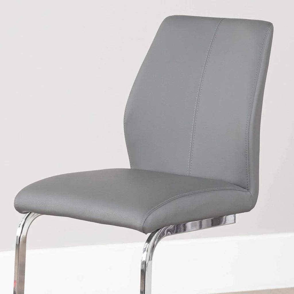 Elis Chrome Leg Bar Stools (pair) - Luxury Interiors