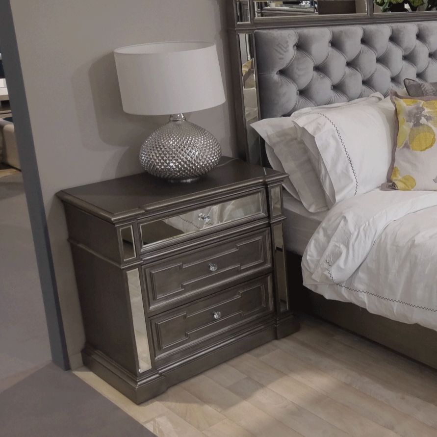 Mirrored 2024 bedside locker