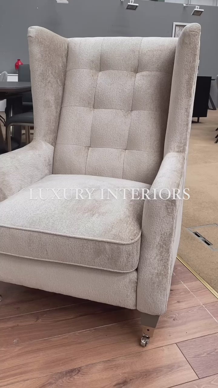 New Belvedere Chenille Throne Armchair