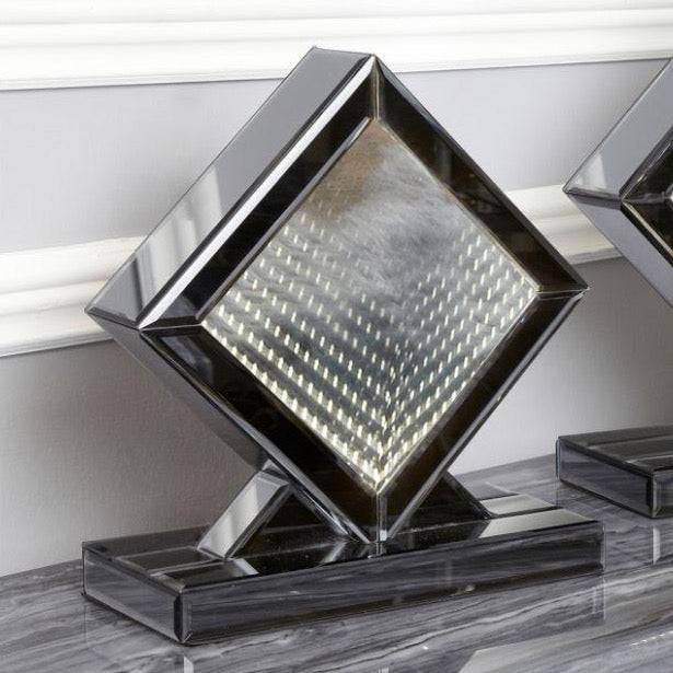 Diamond Infinity Mirrored Table Lamp amp - Luxury Interiors