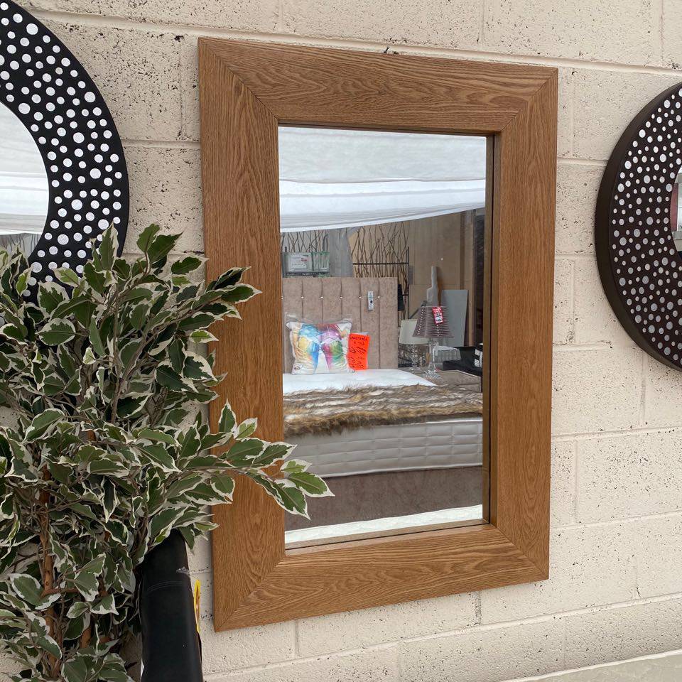 Georgie Tan Timber Mirror - Luxury Interiors