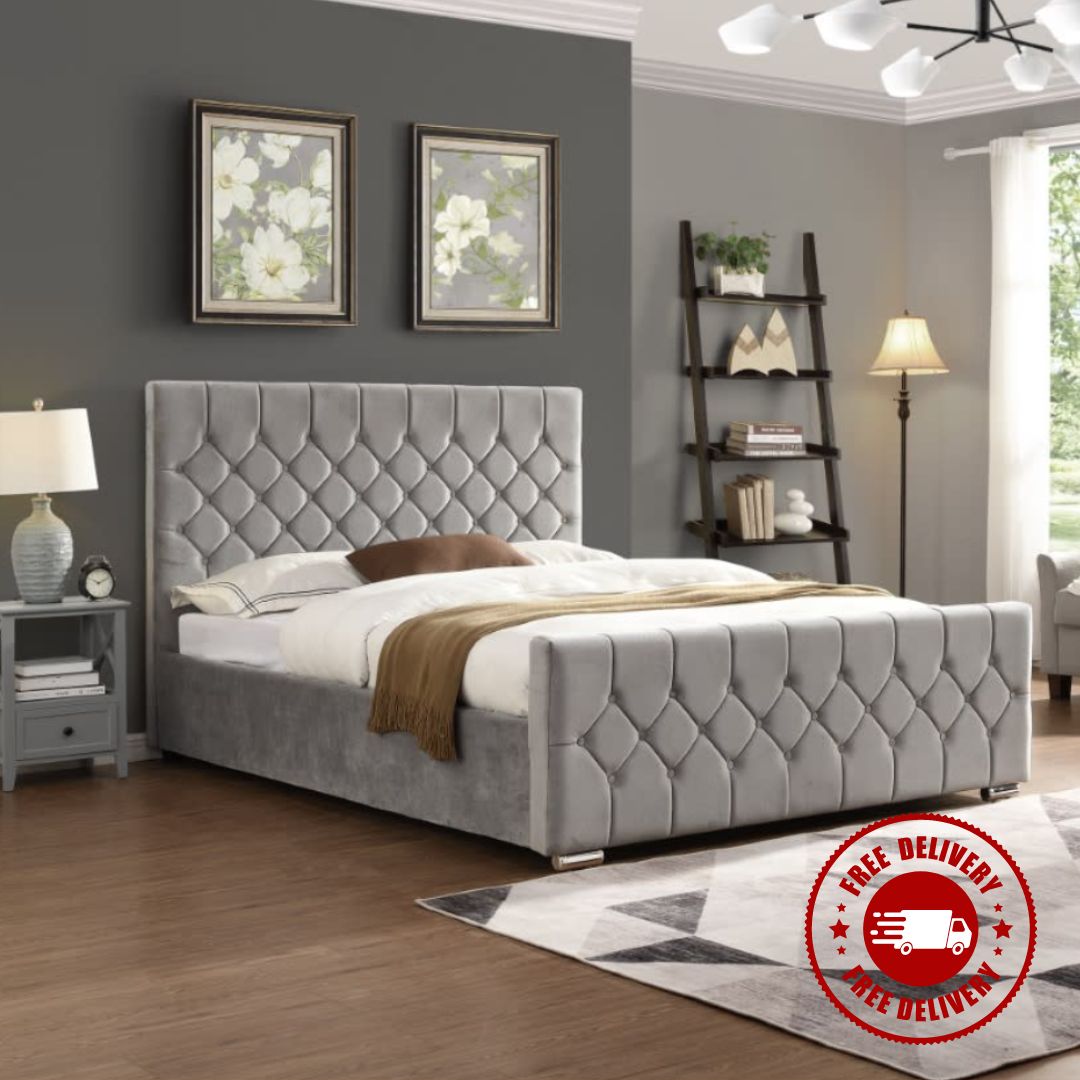 Galway Silver Bed - Luxury Interiors