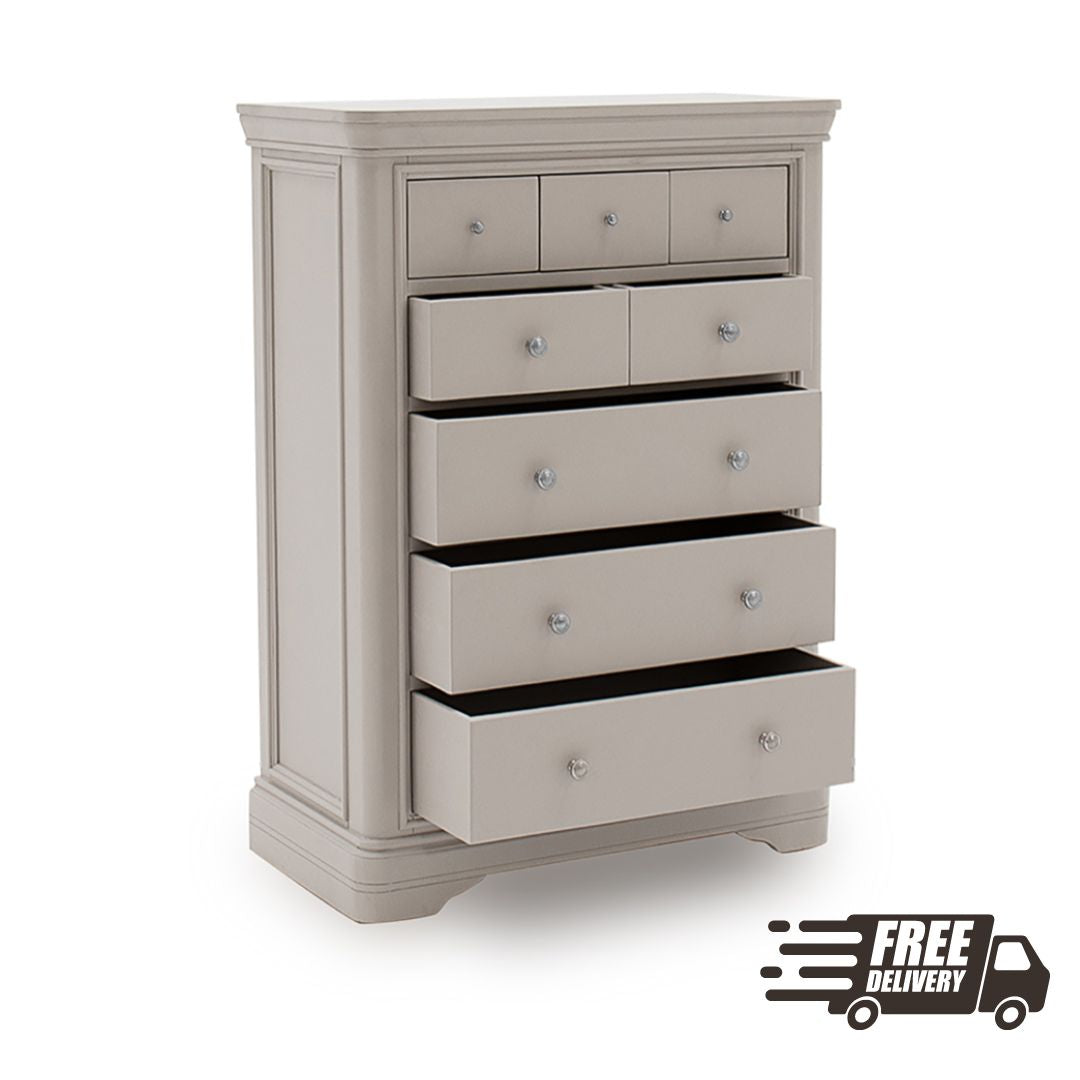 Maria Taupe Tall Chest (Free Delivery)