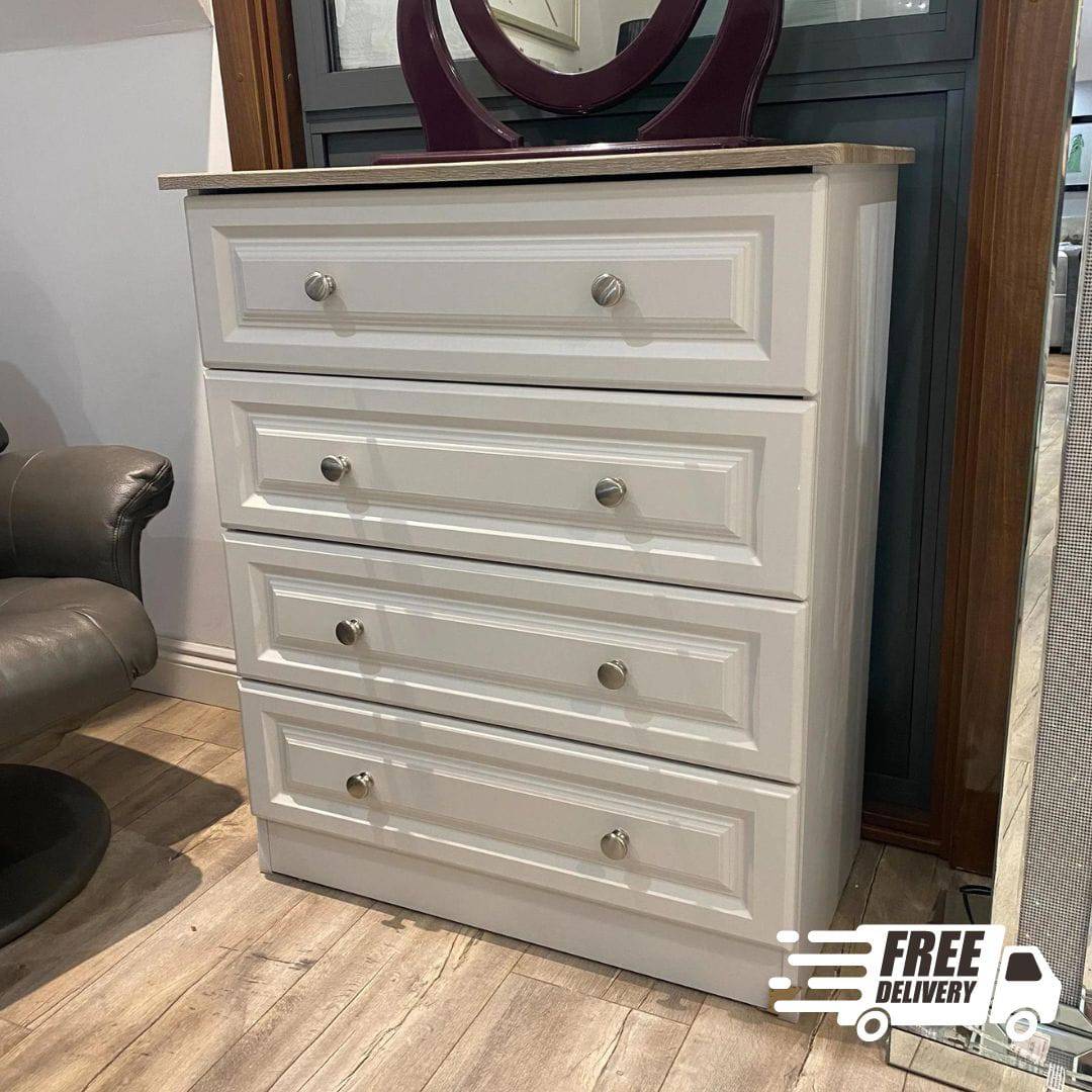 Greystone 4 drawer chest of drawers - Luxury Interiors