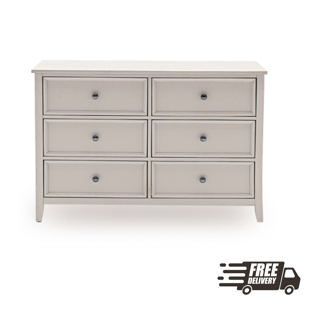 Mila 6 Drawer Wide Chest  (Free Delivery)