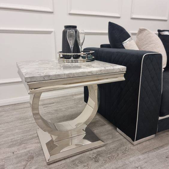 Arianna Marble Lamp Table