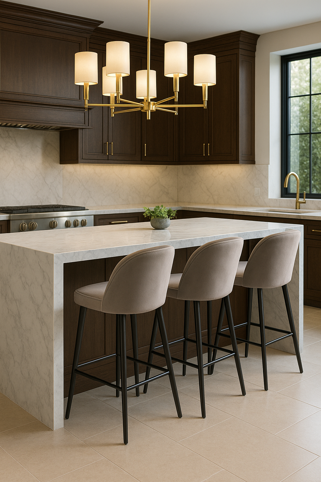 Nova Breakfast Bar Stool - Grey Velvet