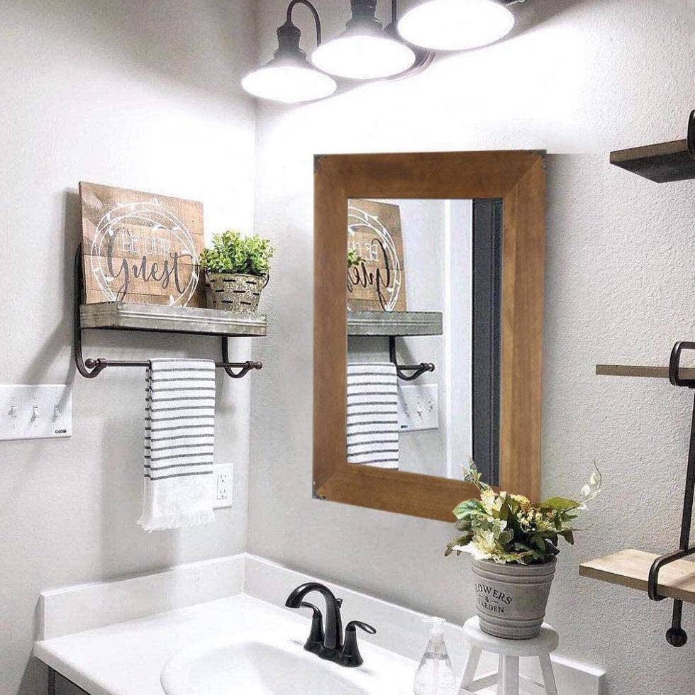 Georgie Tan Timber Mirror - Luxury Interiors