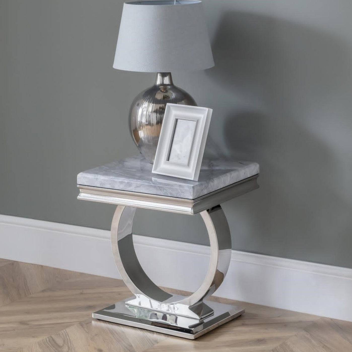 Arianna Marble Lamp Table