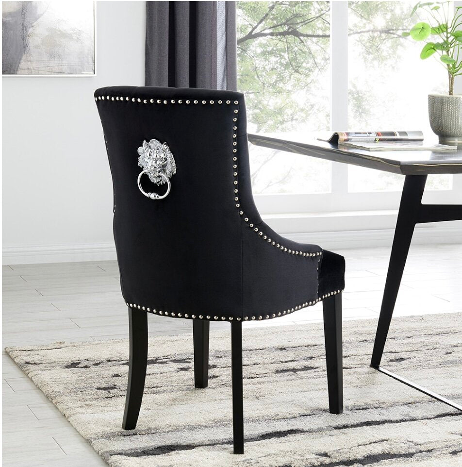 6 Lions Head Knocker Back Dining Chairs Offer - Luxury Interiors