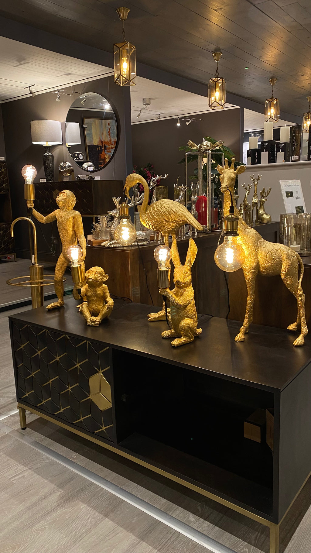 Flamingo lamp gold 59cm - Luxury Interiors