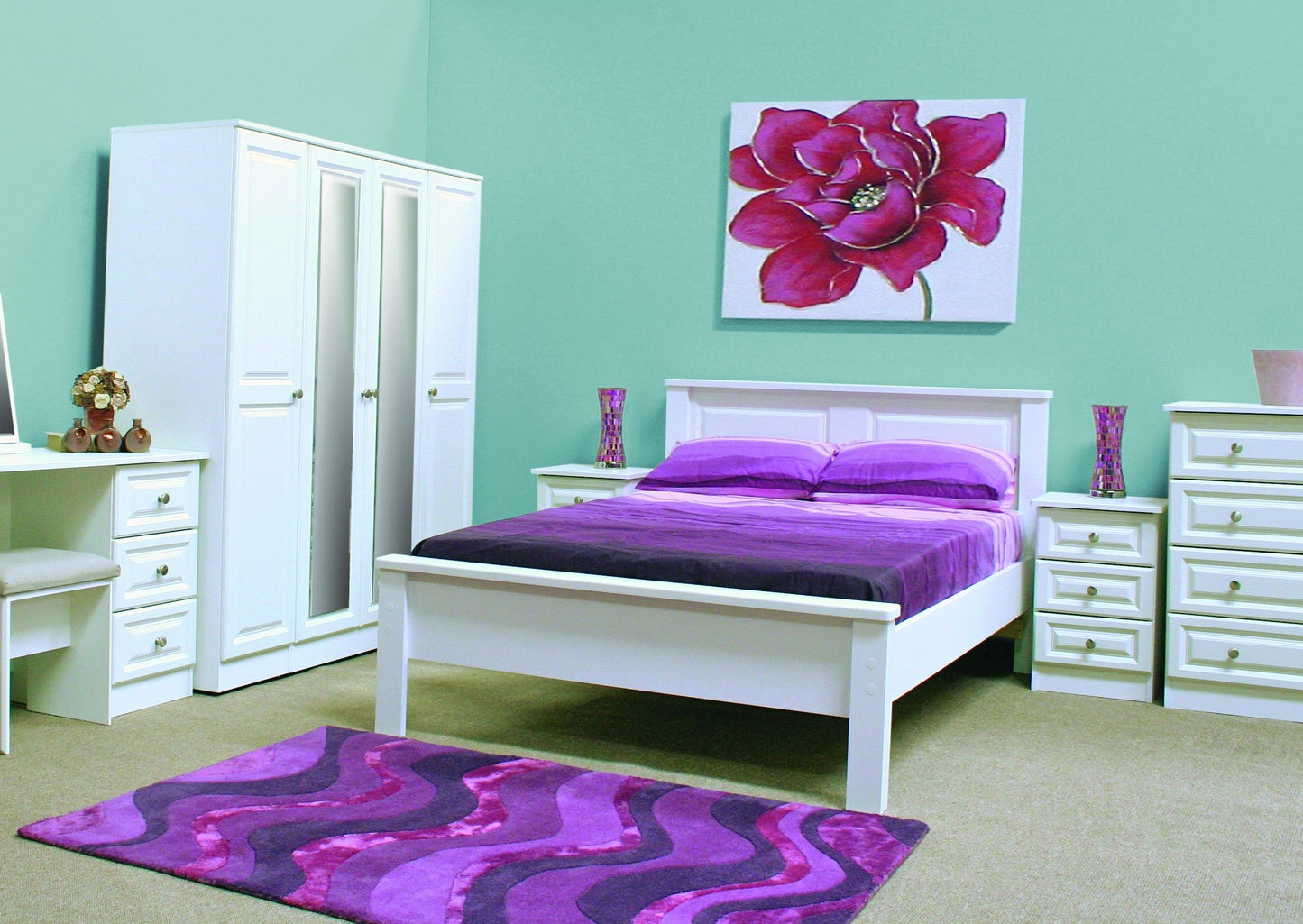 Avoca Ice White Bedroom Collection