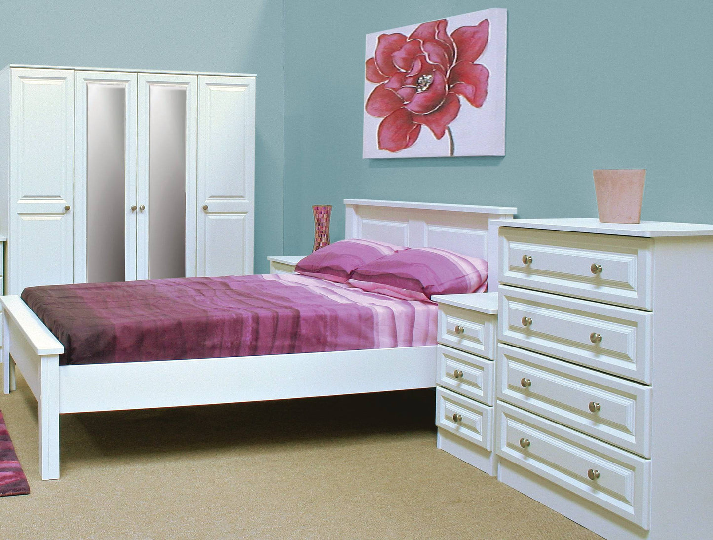 Avoca Ice White Bedroom Collection