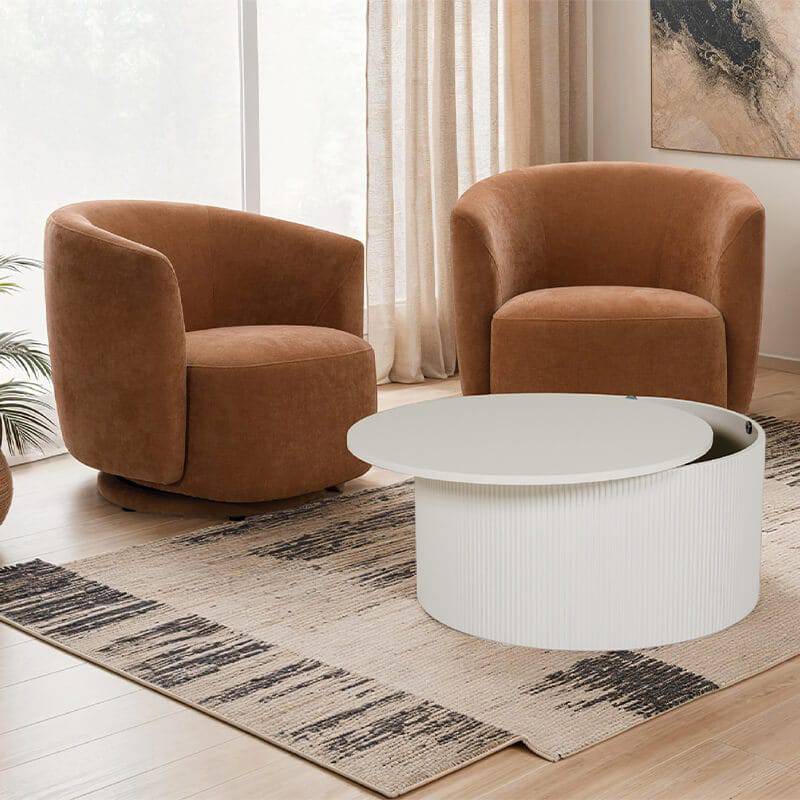 Bobbi Velvet Swivel Chair - Luxury Interiors