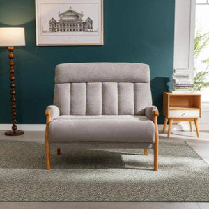 Blane Silver Fireside Loveseat - Luxury Interiors