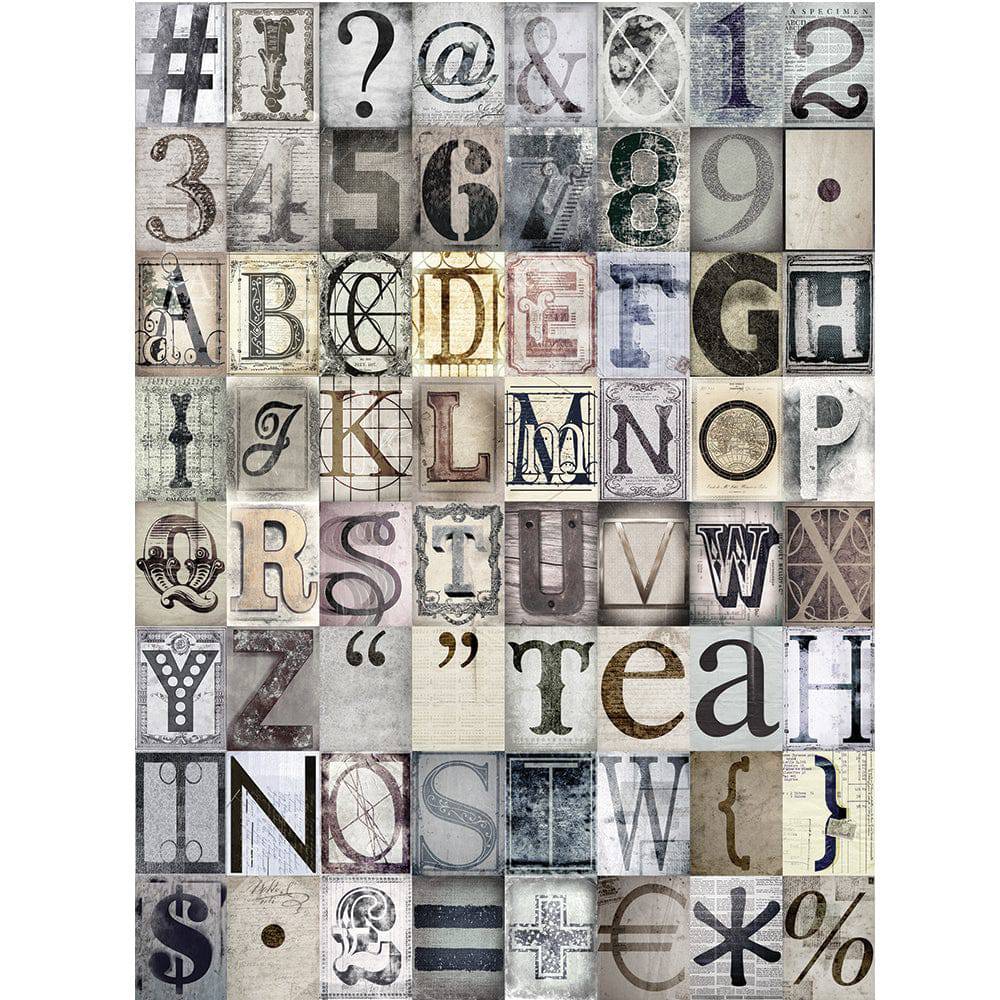 Wall Creative Collage Typo 1 64 piece Wallpaper Product Code: C64P-TYPO-001