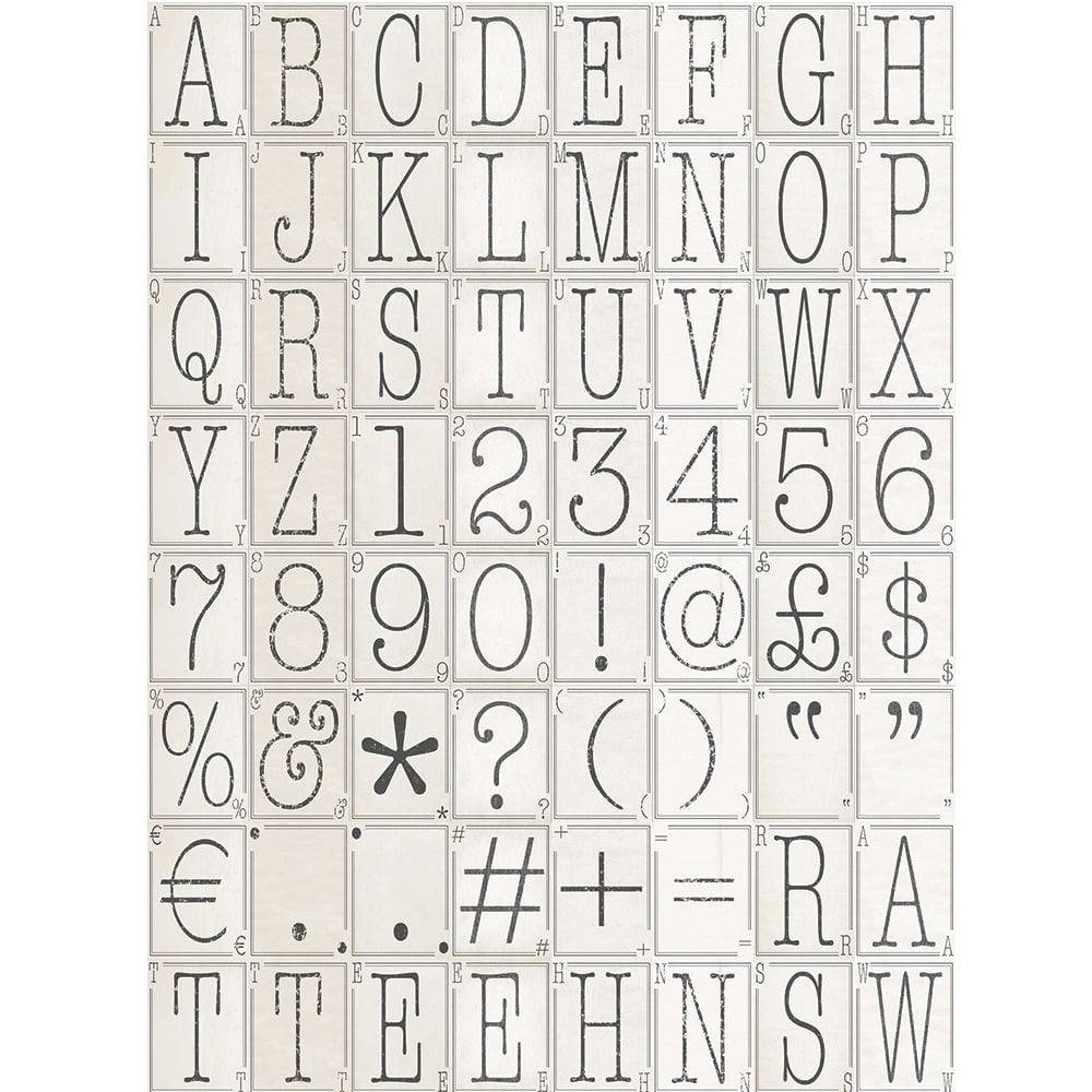 Wall Creative Collage Typo 2 64 piece Wallpaper Product Code: C64P-TYPO-002 - Luxury Interiors