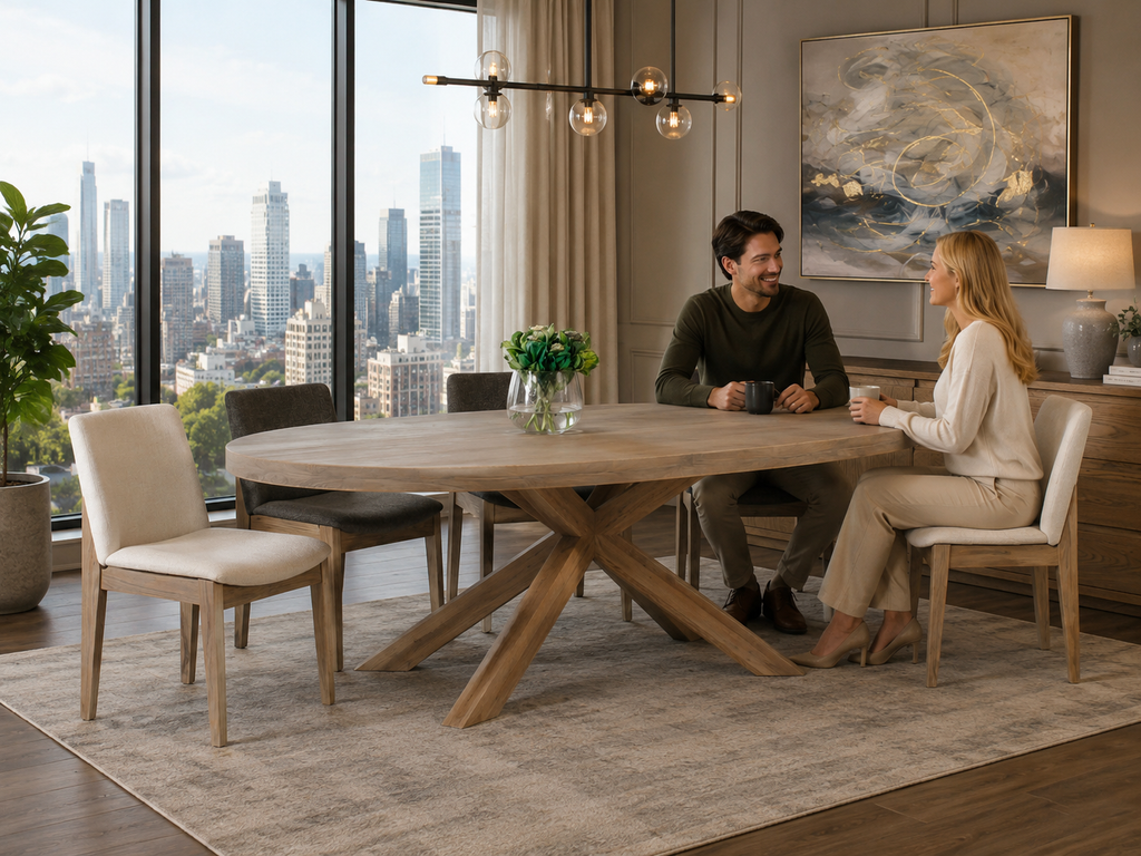Fabien 2.3m Table Oval Scandinavian Dining Set