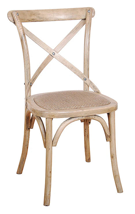 Crossback Dining Chairs Natural (Pair)