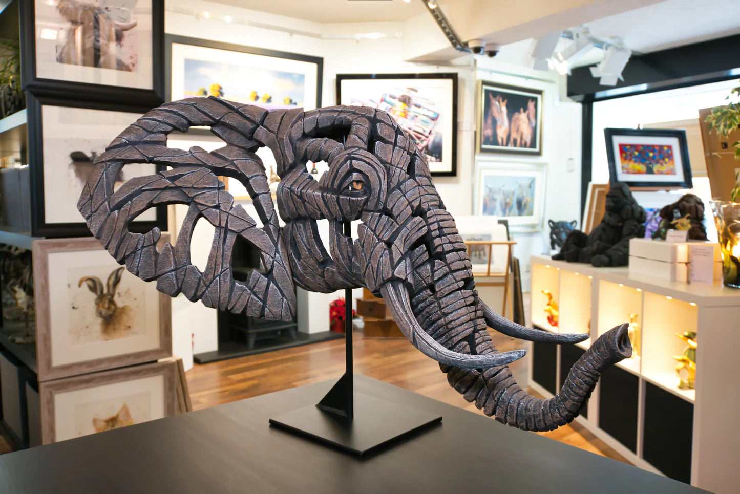 Edge Sculpture African Elephant Bust