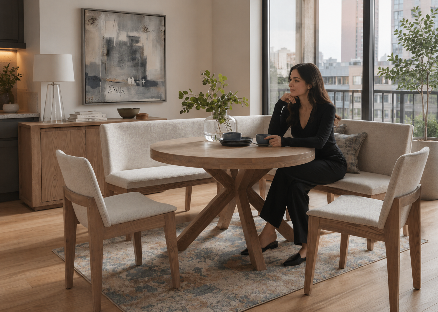 Fabien Round Dining Set