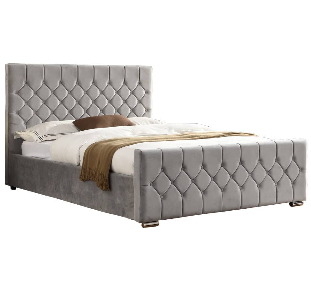 Galway Silver Bed  (FREE DELIVERY) - Luxury Interiors