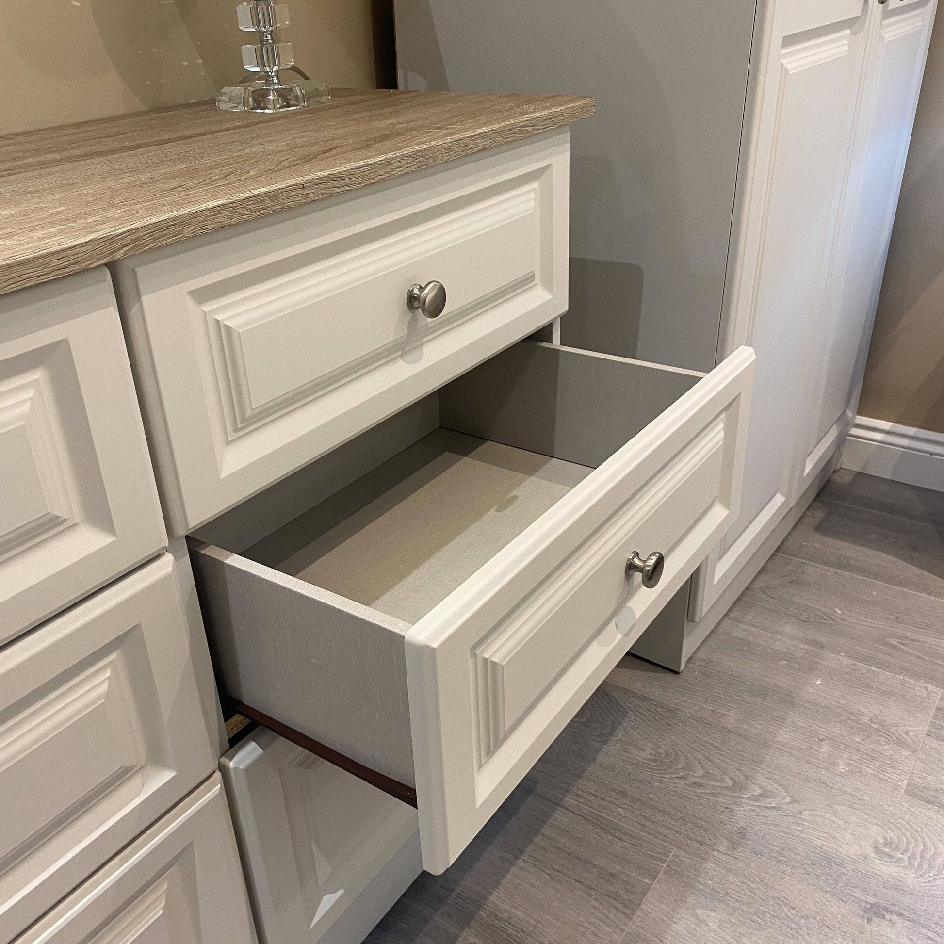 Greystone & Truffle Chest - Luxury Interiors