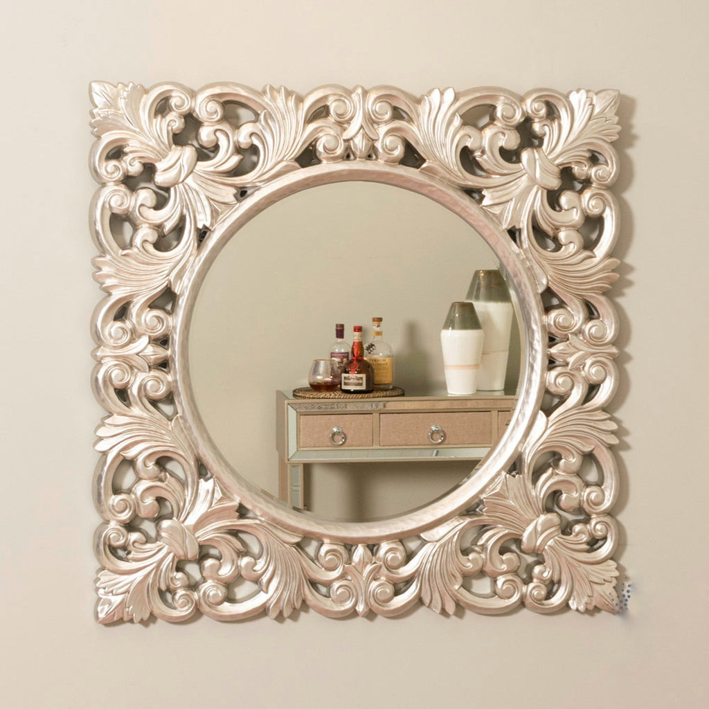 Varina wall mirror square champagne - Luxury Interiors