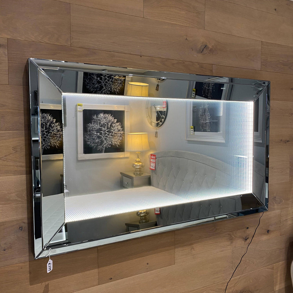 Extra Large Smoked Mirror Infinity Wall Light - Luxury Interiors