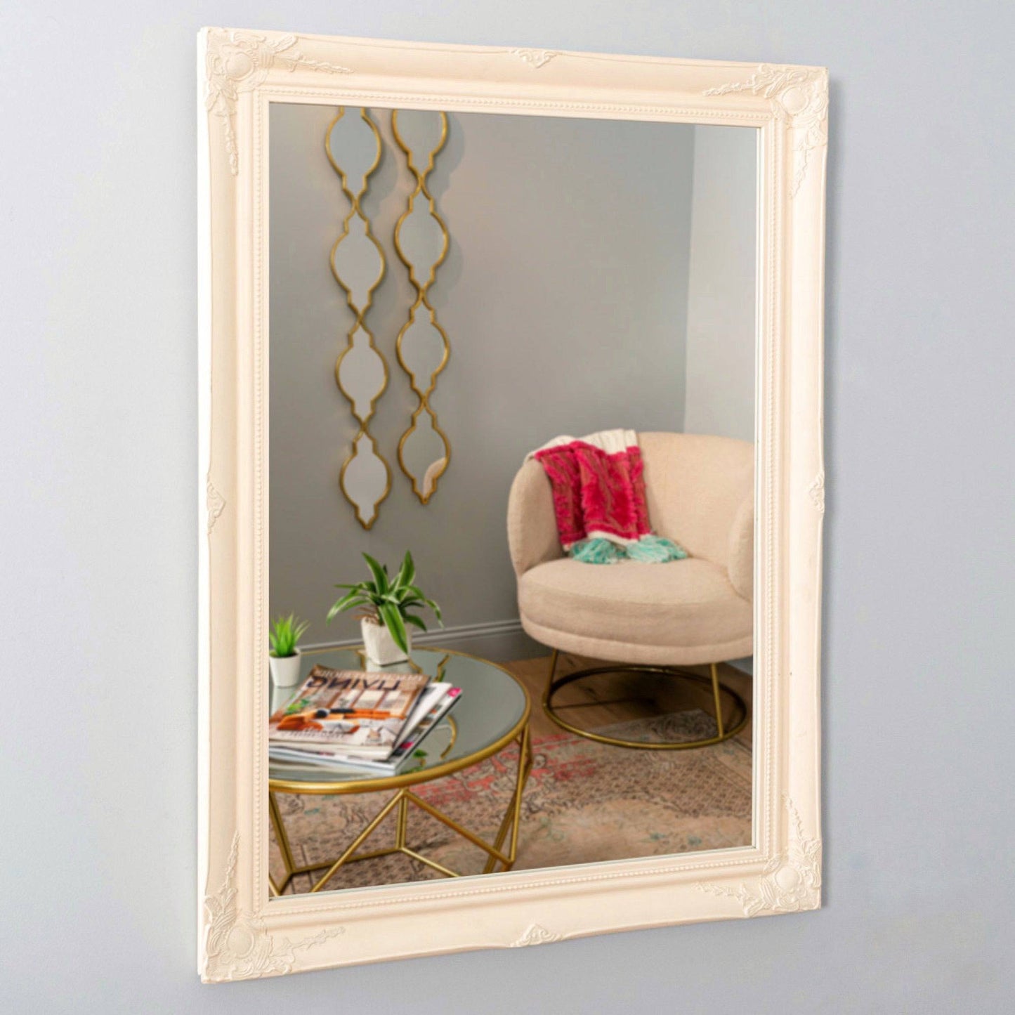 Lyon Cream Vintage Mirror