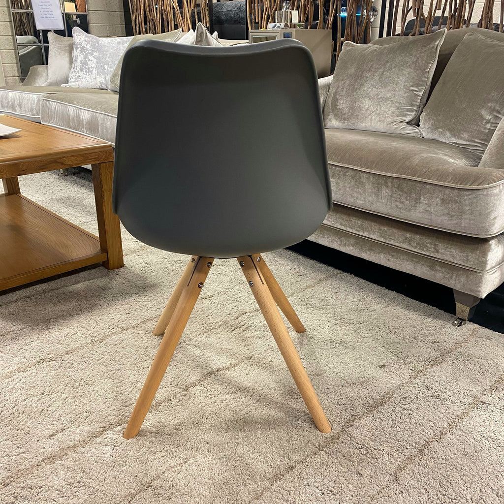 Grey Plastic Tub Dining Chair (Pair) - Luxury Interiors