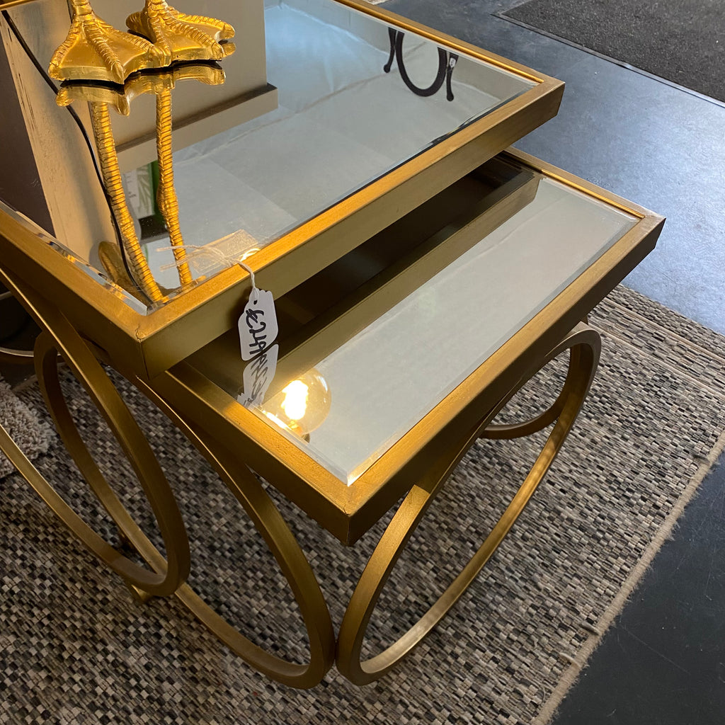 Winston Nest of Tables Gold - Luxury Interiors