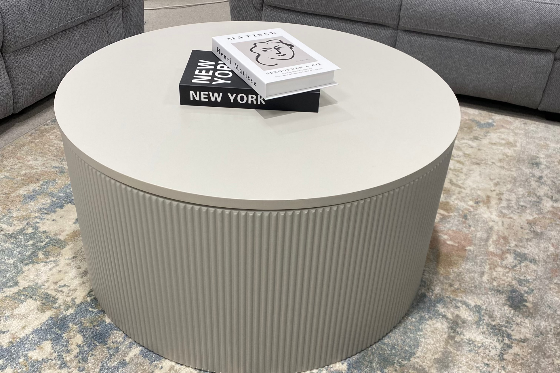 Zadie Storage Coffee Table Stone - Luxury Interiors