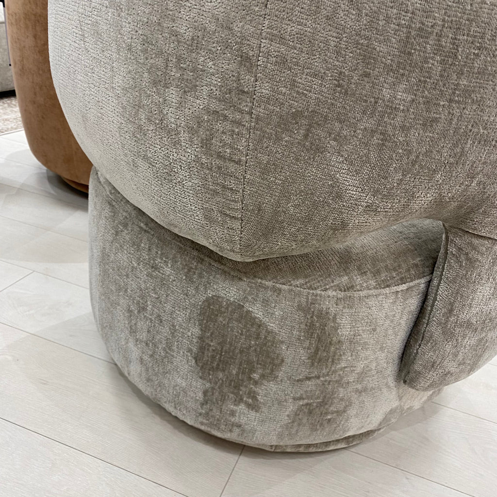 Kola Swivel Accent Chairs Mink - Luxury Interiors