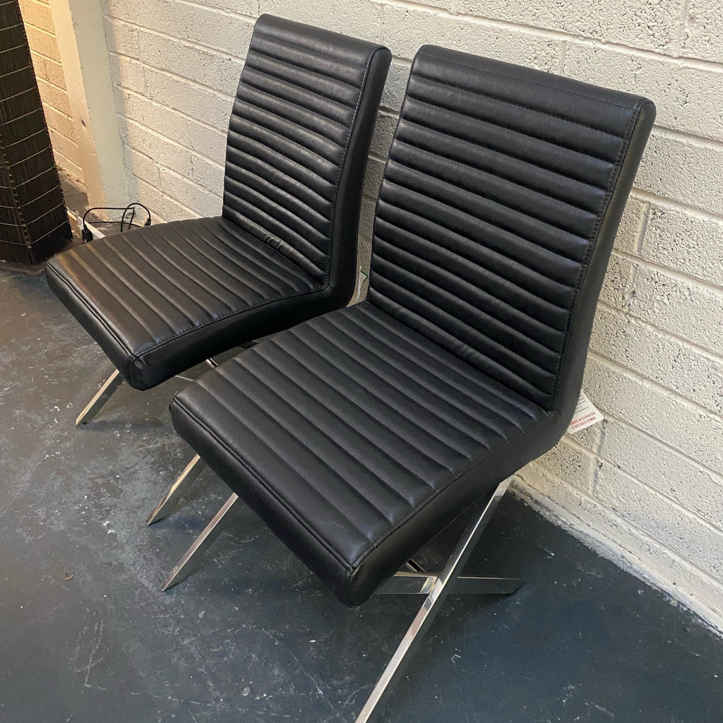 Cooper Leatheraire Dining Chairs PAIR - Luxury Interiors
