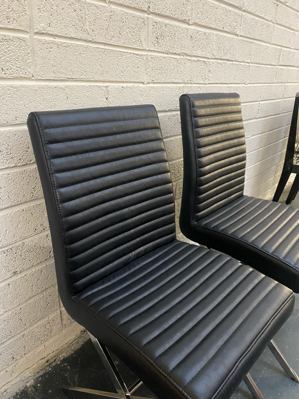 Cooper Leatheraire Dining Chairs PAIR - Luxury Interiors