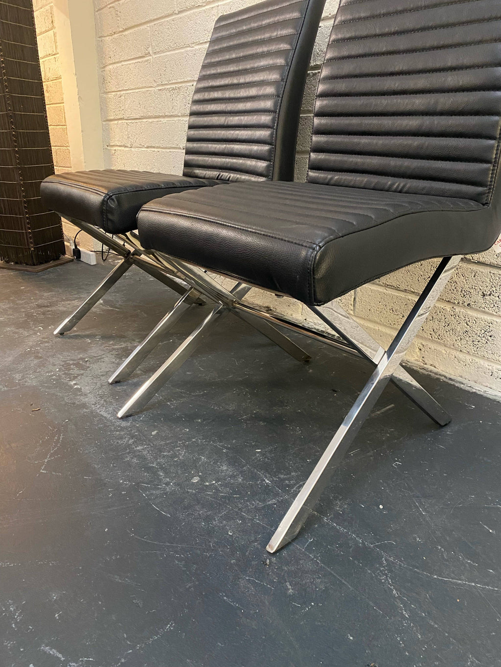 Cooper Leatheraire Dining Chairs PAIR - Luxury Interiors