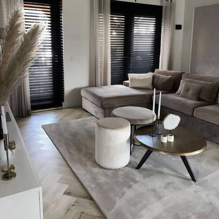 Empire Soft Grey Shaggy Rug - Luxury Interiors