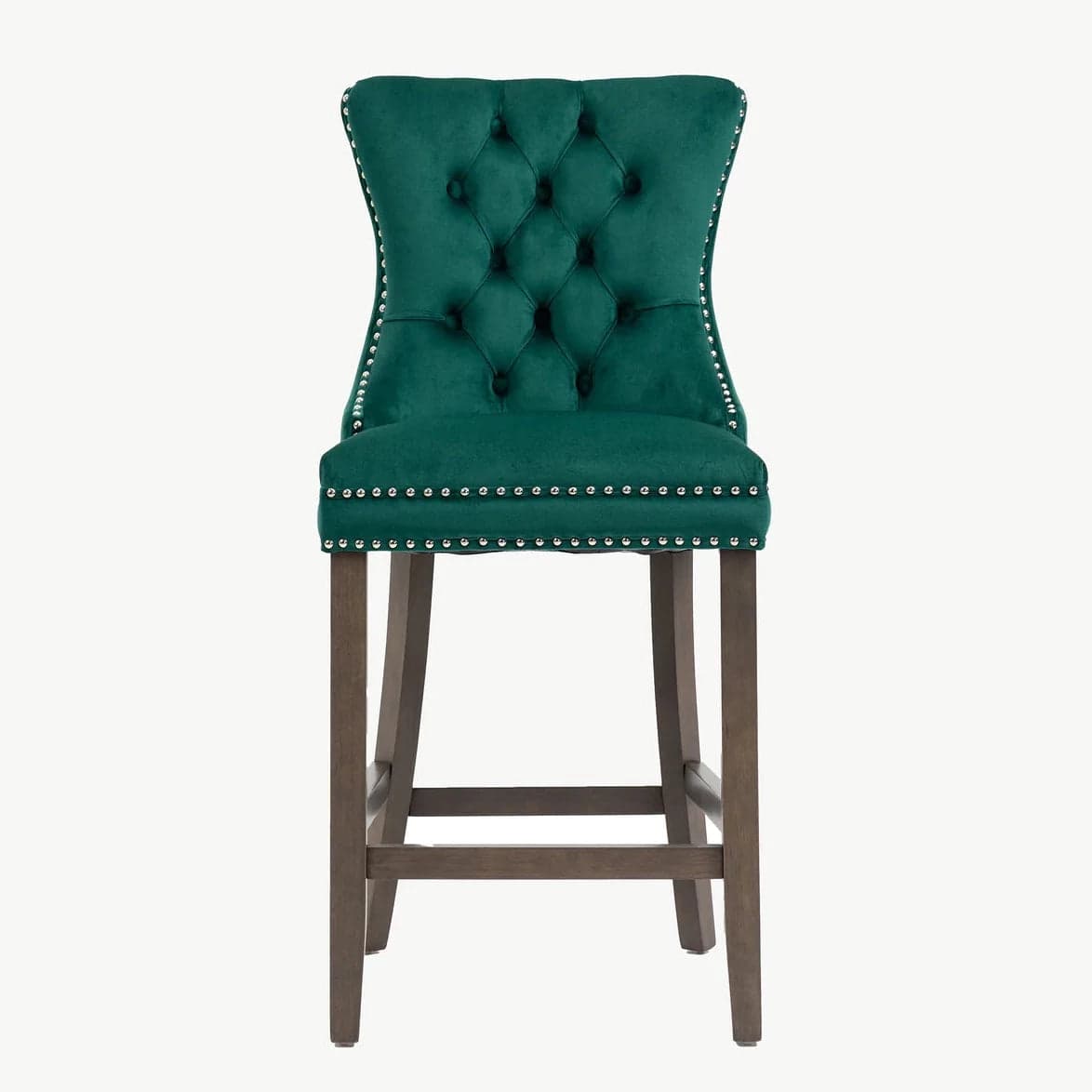 Kacy Green Velvet Counter Stool (PAIR)