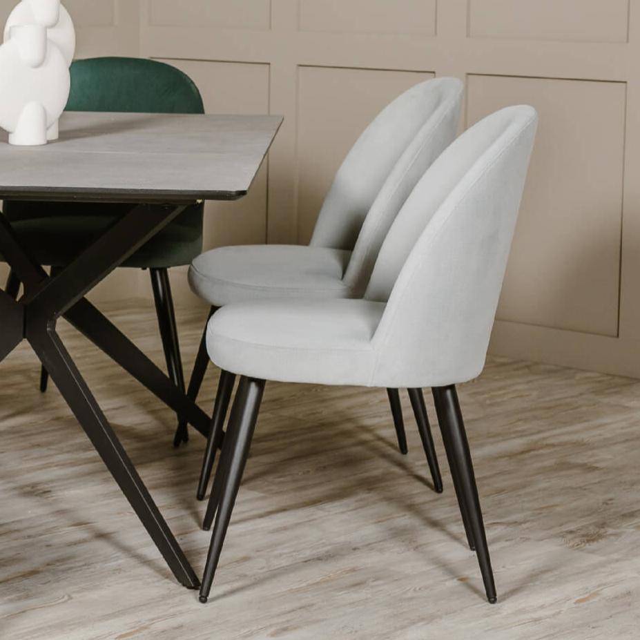 Gabi Velvet Dining Chairs (PAIR) - Luxury Interiors