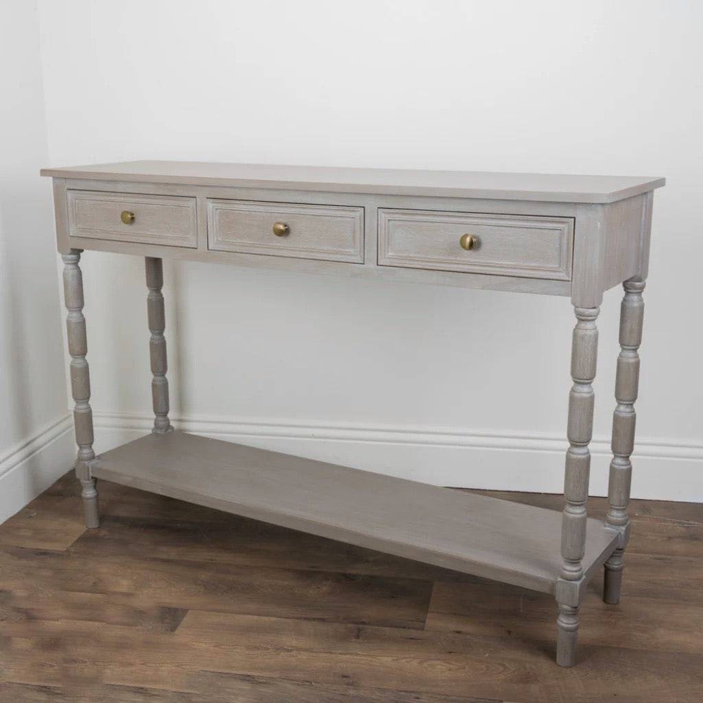 Melanie 3 Drawer Console Table - Luxury Interiors