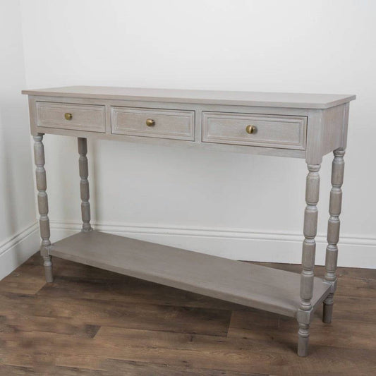Melanie 3 Drawer Console Table - Luxury Interiors