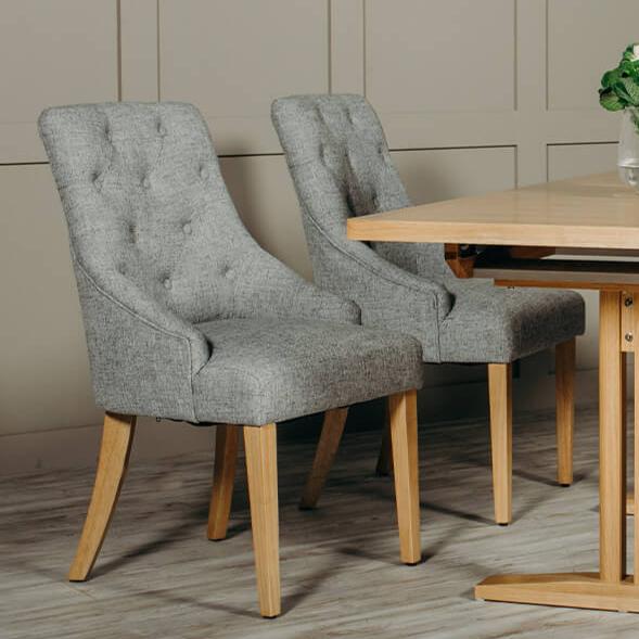 Renata Linen Dining Chairs (Pair)