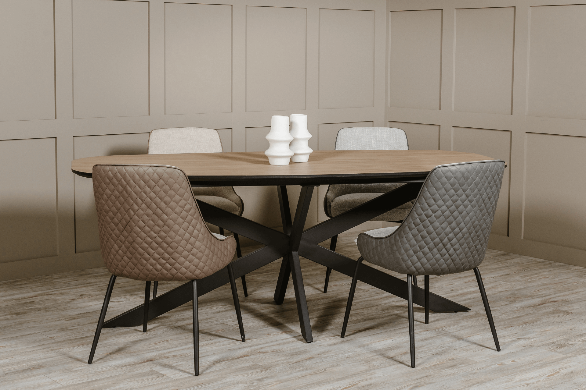 Sadia Oval Dining Set - Luxury Interiors