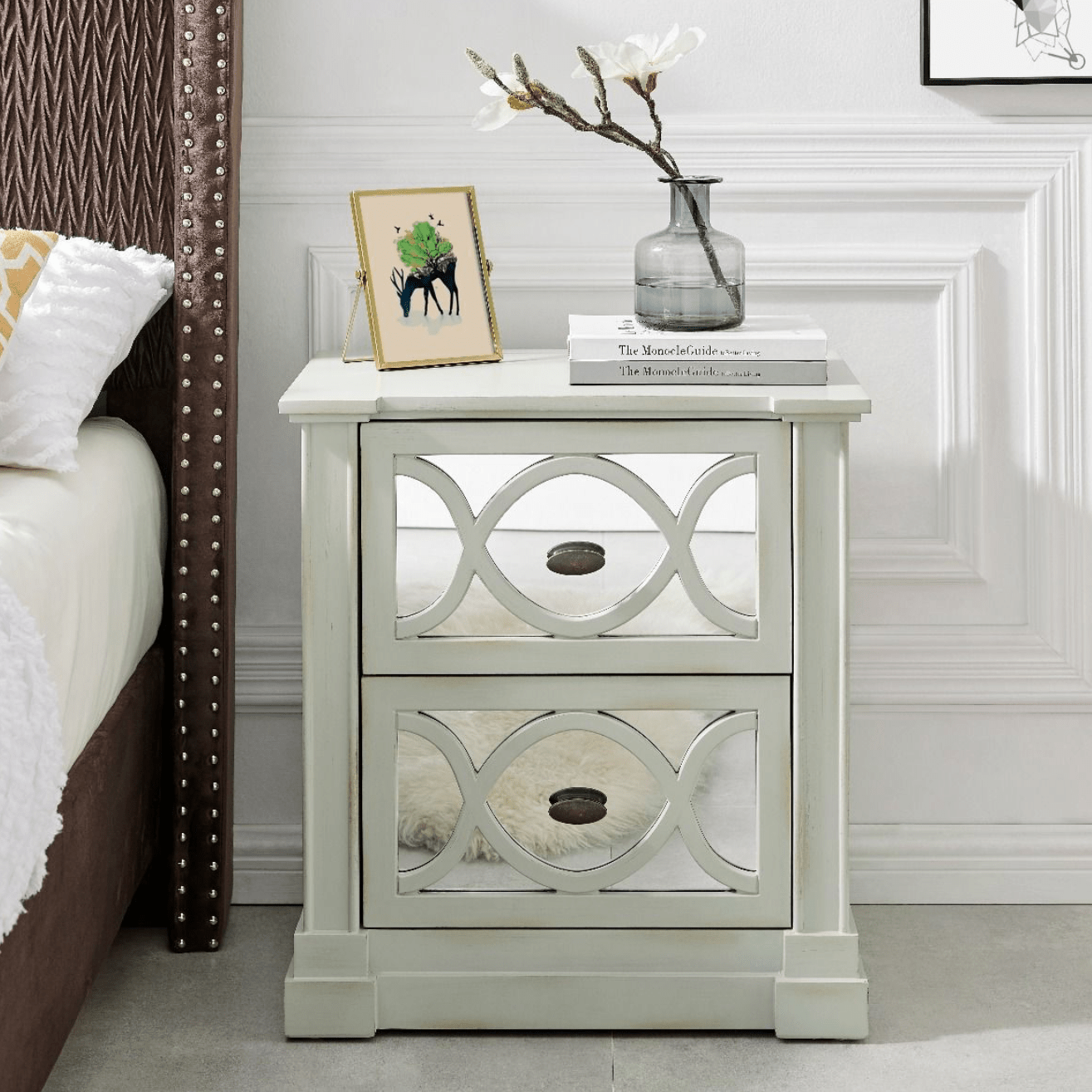 Modena 2 Drawer Side Table