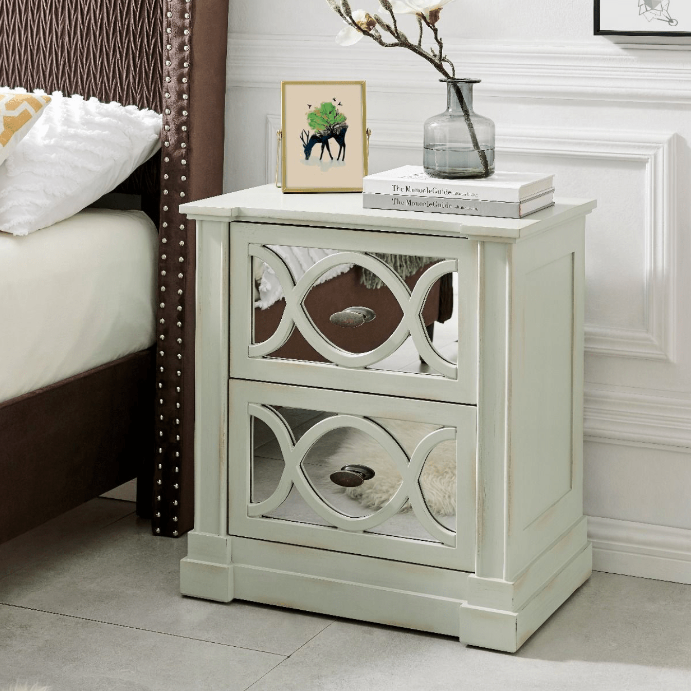 Modena 2 Drawer Side Table