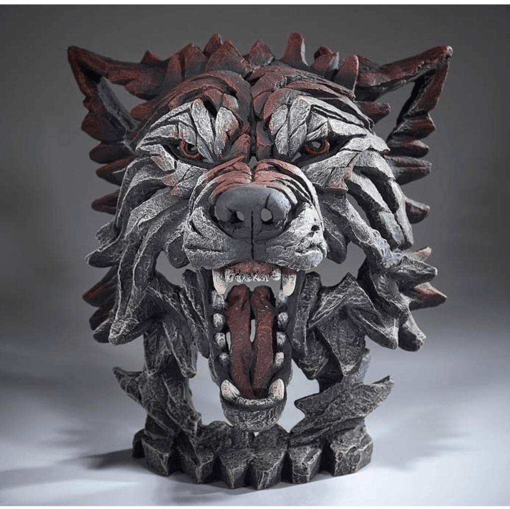 Edge Sculpture Wolf Bust - Luxury Interiors