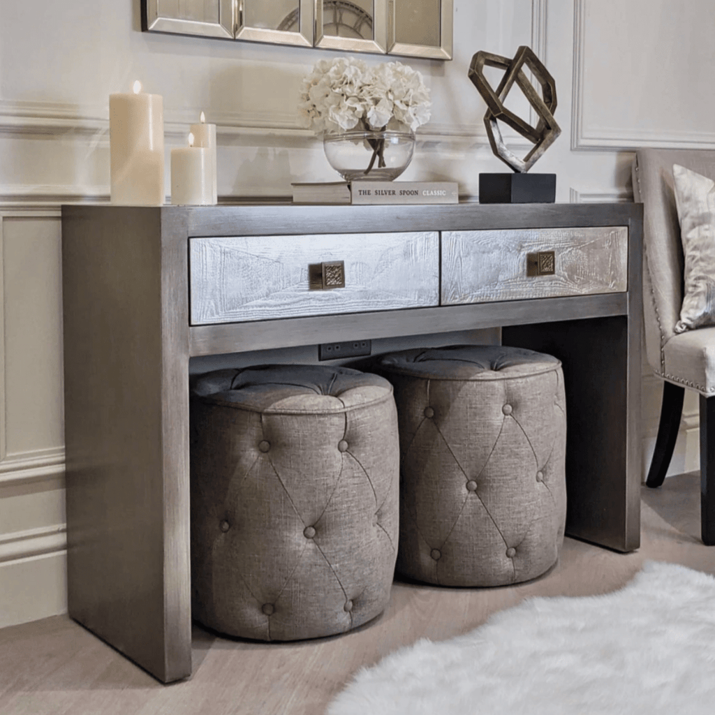 Nova Bronze + Champagne Console - Luxury Interiors